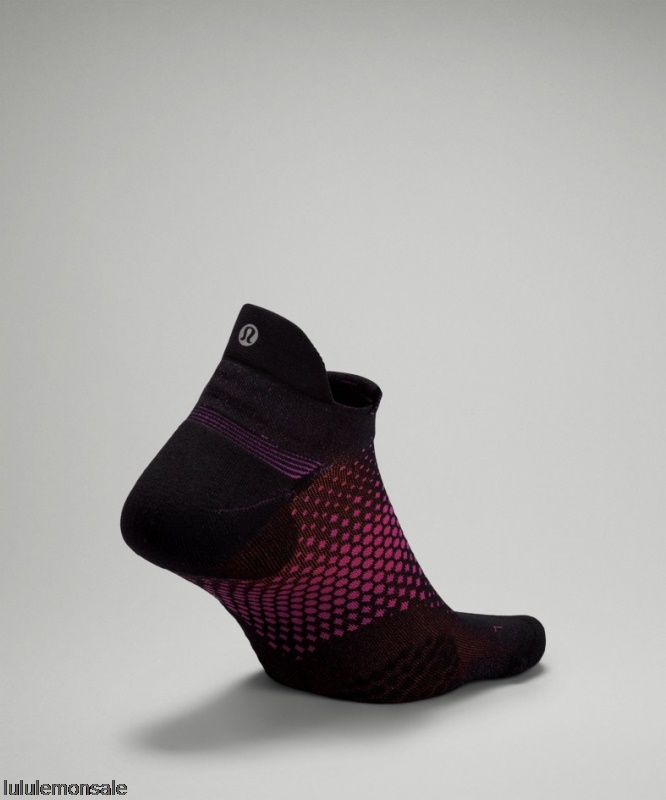 Lululemon Deutschland DELULU923 | Schwarz Macropillow Tab Laufsocke Mittlere Dämpfung